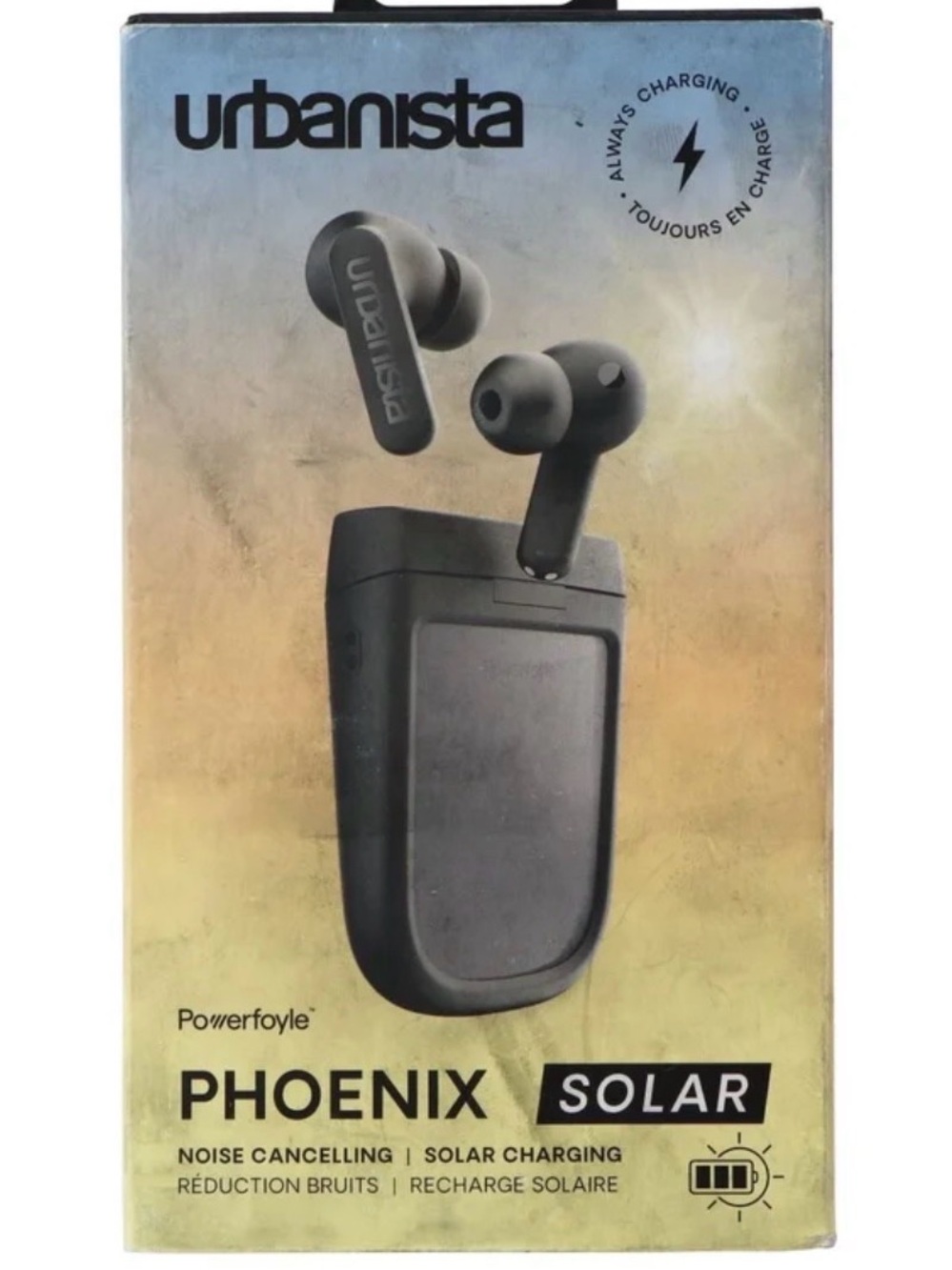 Phoenix Solar Wireless Earbuds — Black